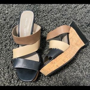 Franco Sarto Leather Wedges SZ 7m